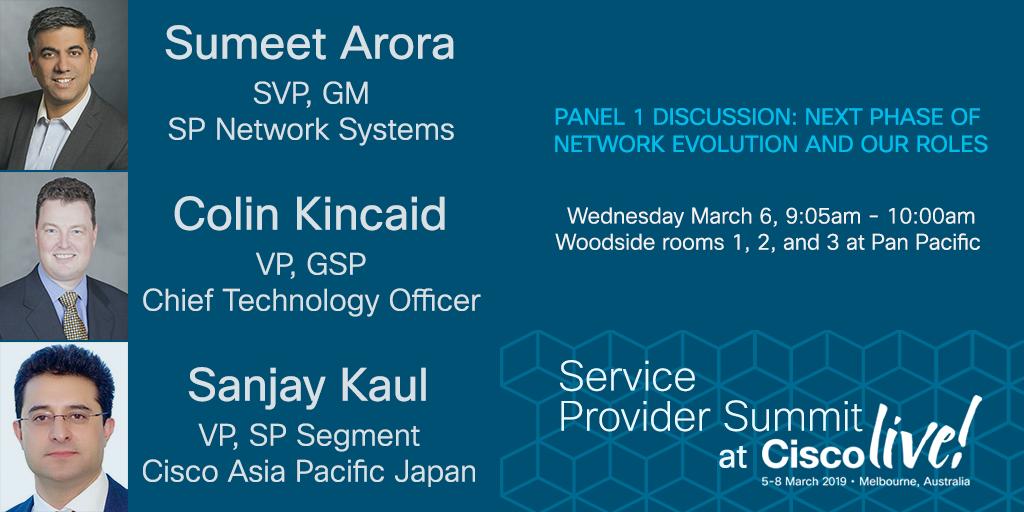 What can we expect for the next phase of #network evolution? Cisco's Colin Kincaid will lead a panel on this subject and uncover implications for our roles. Join us at 9:05am on 6th March at #SPSummit during #CLMEL. cs.co/6012EV5UO