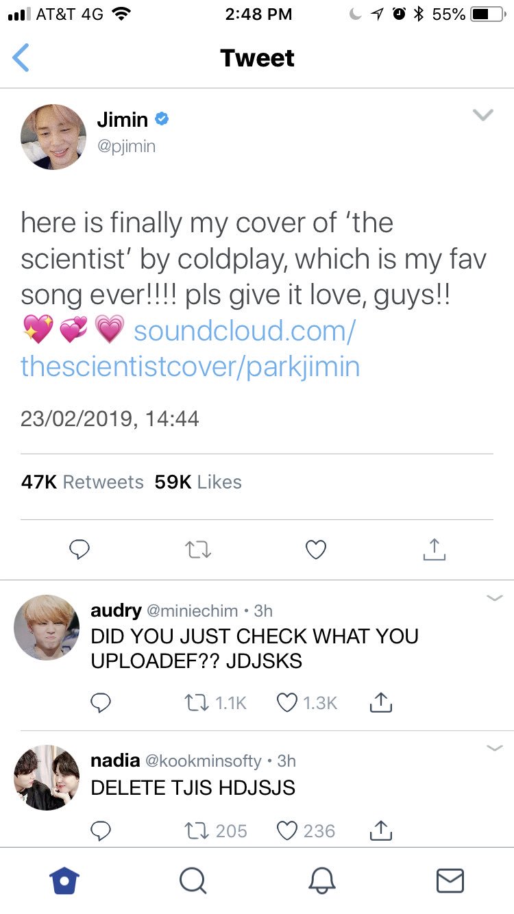 karla⁷ ♥ (ia) on X: [jikook au] In which idol Jimin ends up accidentally  uploading an audio file with fake Jungkook moans instead of a song cover.  t.cokvelWtJc1w  X