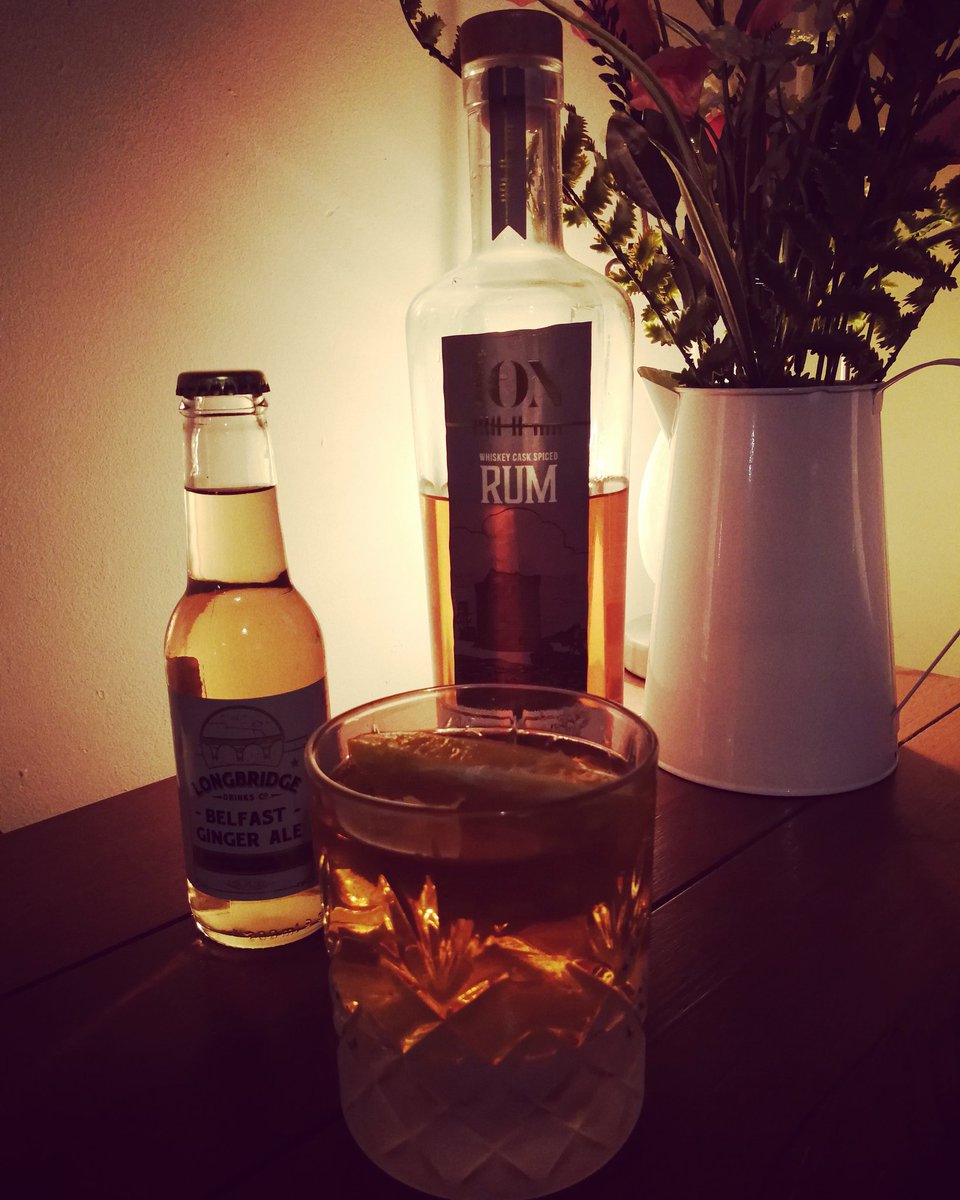 IonNomad's tweet photo. Just tucking into an Íon Whiskey Cask Spiced Rum and @longbridgedrinks Belfast Ginger Ale..... Really delicious.... Ginger, spice and sweetness.... A perfect match! #irishcraftspirits #irishrum #purityofspirit https://t.co/LyRqLODGJb