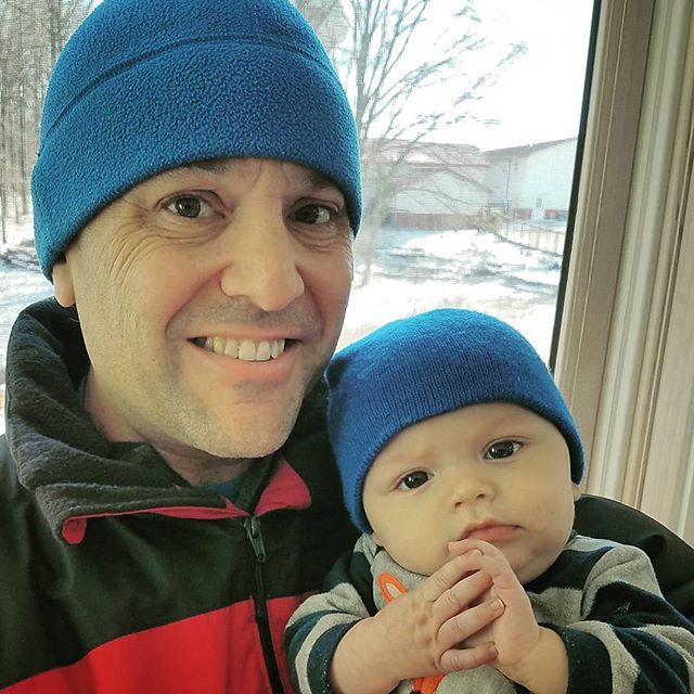 goatmilkjim's tweet photo. I don't often wear a blue hat, but... #twinning #werstbabyever 
#nextgen #family 
#blue #hat #ftw
#baby #snuggles 
#babyitscoldoutside 
#aintitgrand #grandson #grandkid https://t.co/9WtDm7QGol https://t.co/ialnL3Kt7v