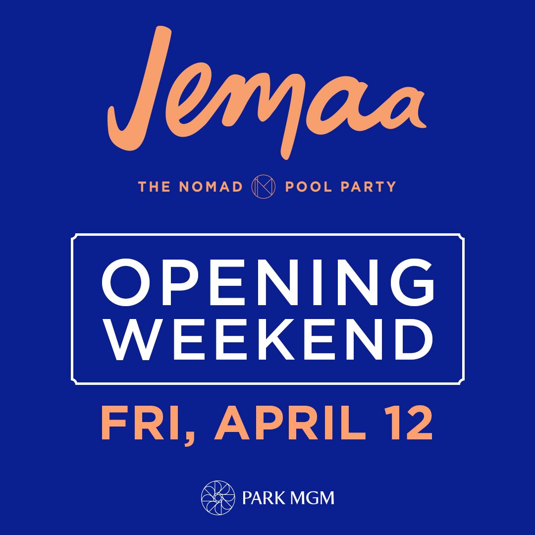 jemaalv's tweet photo. Book the ✈️ ticket. Buy the bikini. Never look back. JEMAA - The NoMad Pool Party, launching Friday, April 12. #onlyatJEMAA https://t.co/xjH5UtA5Ps