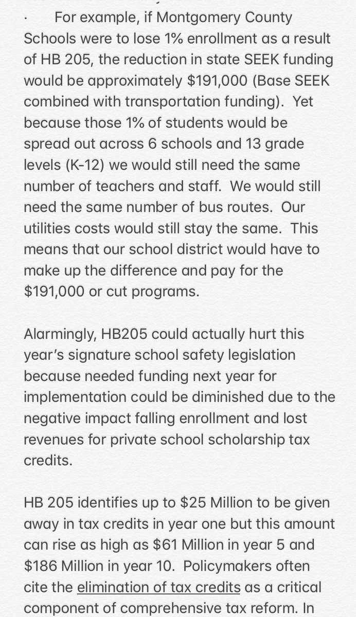 DrT_MoCoSuper's tweet photo. Call, email, tweet your legislator and ask them to vote NO to HB 205. It’s a bad bill that takes funds away from our underfunded public schools!  LRC Message Line: 1-800-372-7181 https://t.co/3KD1IYD4E1