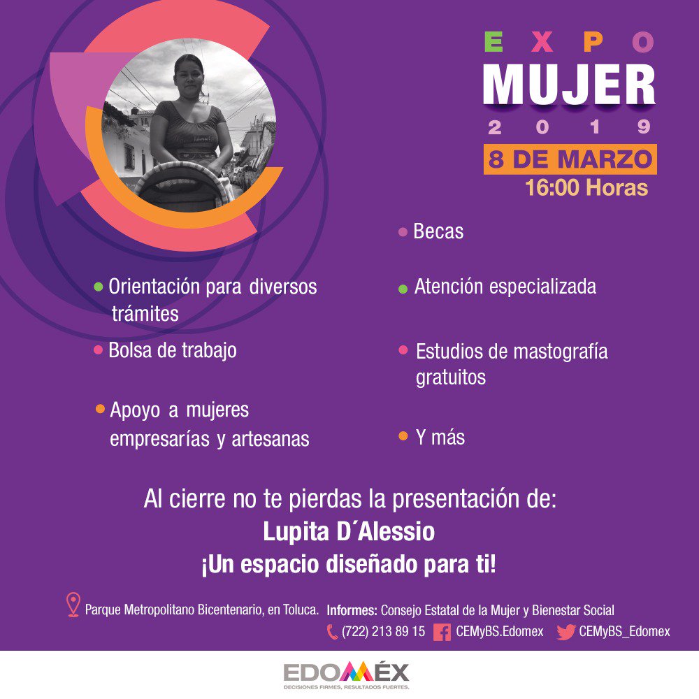 CBTNo2Next's tweet photo. Te invitamos a que asistas este 8 de Marzo a las 16:00 Hrs a la Expo Mujer 2019 en donde encontrarás una variedad de apoyos #ExpoMujer2019 @CEMyBS_Edomex https://t.co/GYeMhpVikV