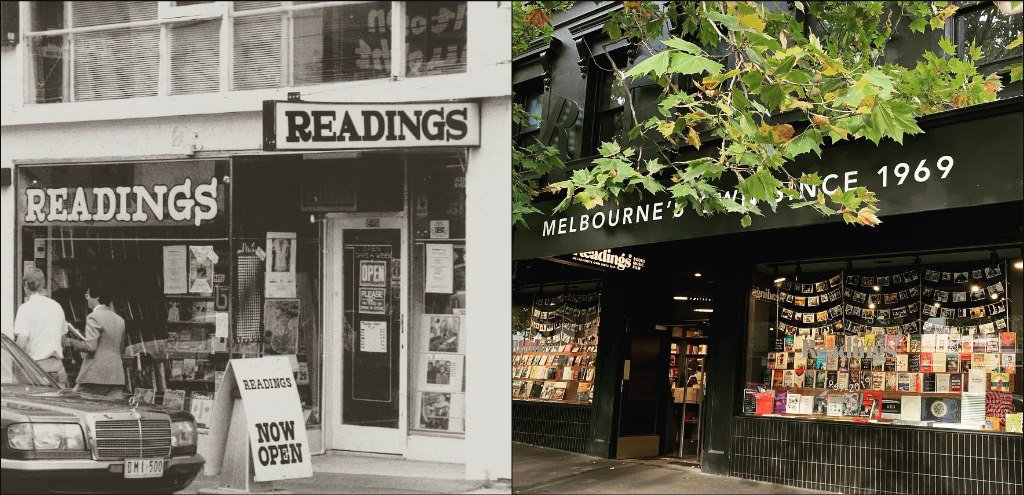 ReadingsBooks's tweet photo. Happy Birthday to us! This month marks the 50th anniversary of the opening of Readings, and we’re so proud to be part of the vibrant literary community in Melbourne and Australia. Thank you to all of our customers for their love and support over the years. https://t.co/nI7noXxKM8