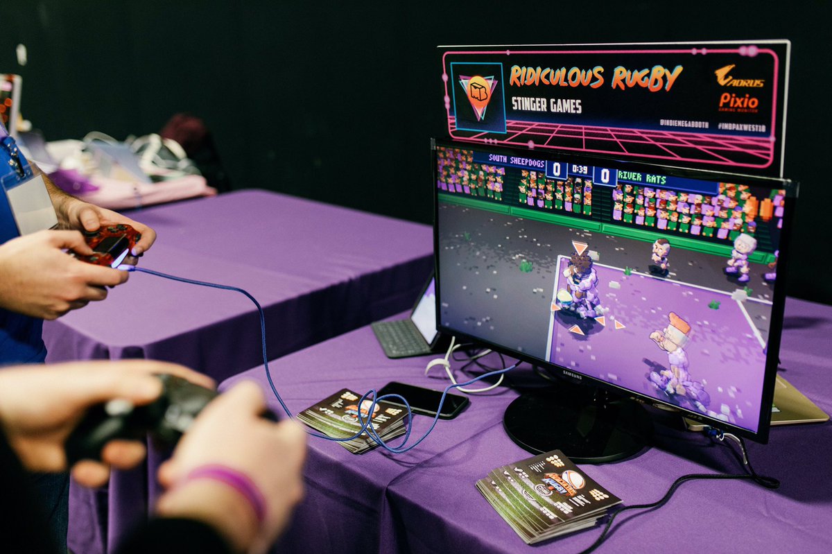nullterm's tweet photo. Pics from showing off @RidicRugby at @Twitch meetup on the weekend. People had a blast playing and can’t wait for it to be out to play n stream. Fantastic event, huge thanks to @TwitchVancouver! @vfs was a great venue. https://t.co/ZeAXRMIGvX