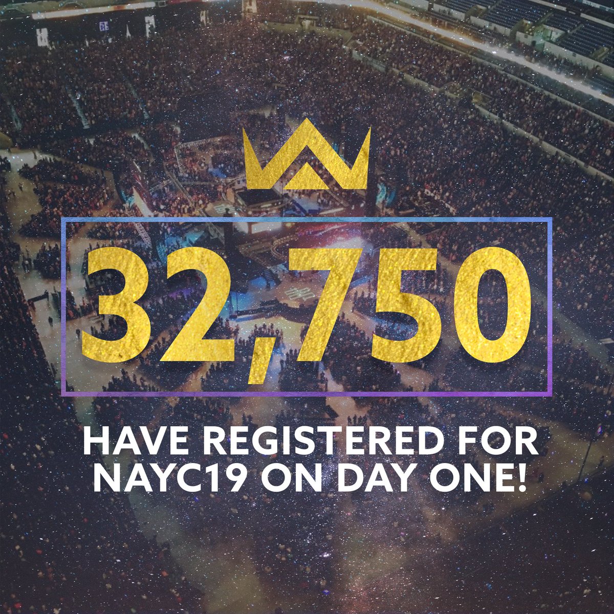 We have 32,750 confirmed registrations for #NAYC19 all under 8 hours!!! 🙌🎉🙌 Breaking records once again!