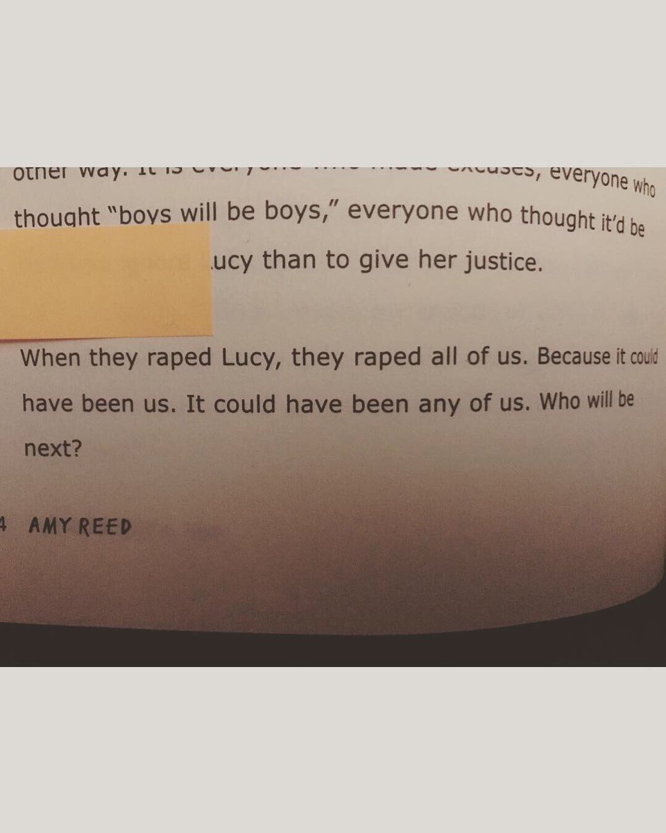 Cassandrahaven's tweet photo. @amyreedfiction thank you for writing such an important story https://t.co/SeI3NRMPQC
