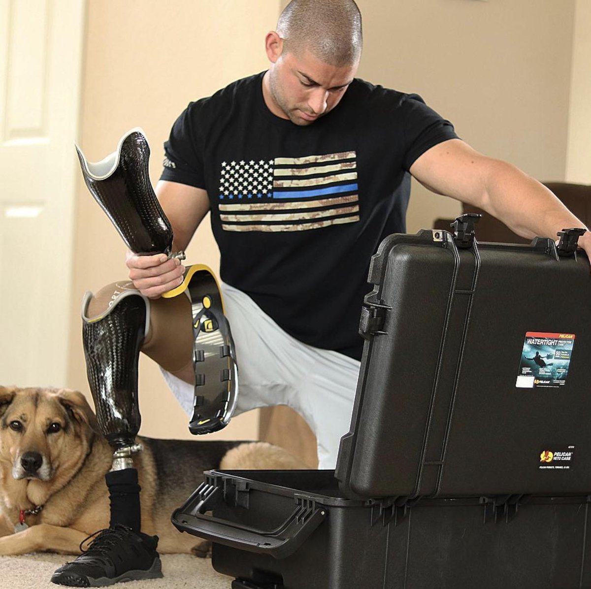 PelicanProducts's tweet photo. #MondayMotivation via Officer Mike Crowe
"Huge Thank You to #PelicanProfessional for providing me a traveling case for my #prosthetic legs.
I noticed @KirstieEnnis was using these amazing cases to transport her prosthetic legs and Pelican was very generous and provided this case" https://t.co/iX8xBy8mHb