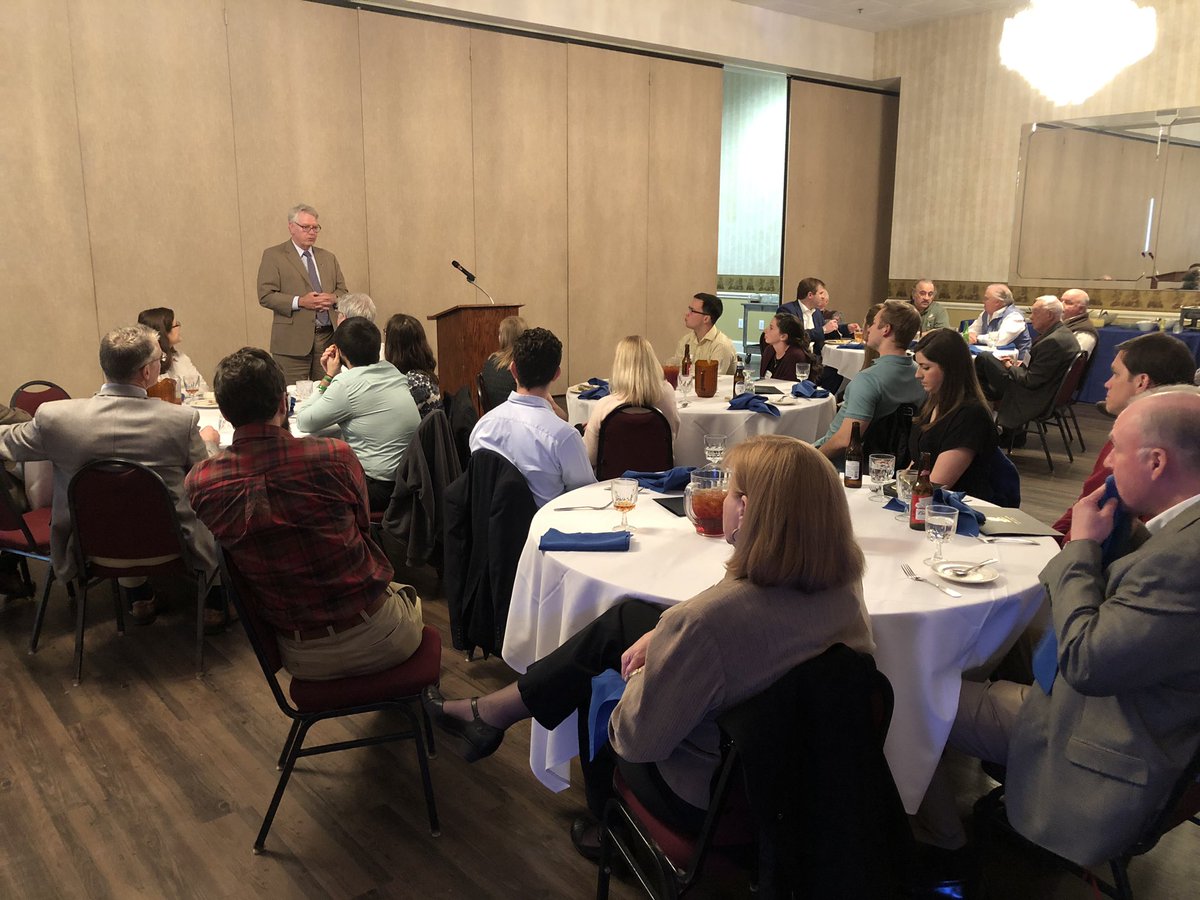 scspecola's tweet photo. Special thanks to Mike Mathews of @UofSC_CEC at our Engineering Banquet.  Dr. Mathews is Senior Associate Dean for Research &amp; Graduate Programs, &amp; a professor of Chemical Engineering. He also helped us recognized the outstanding @UofSC_CEC seniors at tonight’s banquet. https://t.co/6eb78qJ06s