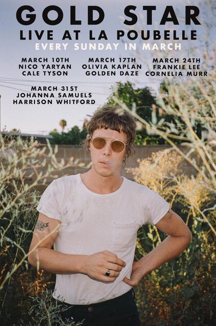 Every Sunday in March at La Poubelle in Hollywood. Gold Star on at 9:45pm • Accompanied by some really special friends • 🎶🎶❤️❤️