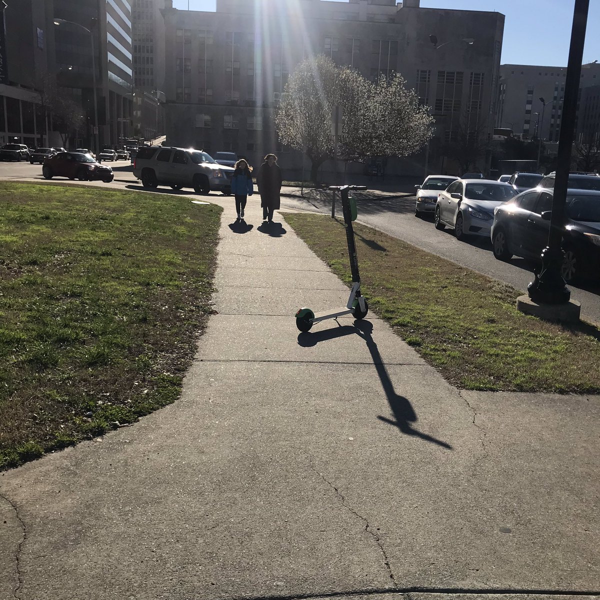 angienashville's tweet image. Just one/two blocks from @WeGoTransit Music City Central to City Hall. Plenty of questionably parked #scooters available out front! Did not realize the mom &amp;amp; daughter ahead of me were folks I knew till we met up at the next intersection. We had a nice chat! #walkmore #busmore