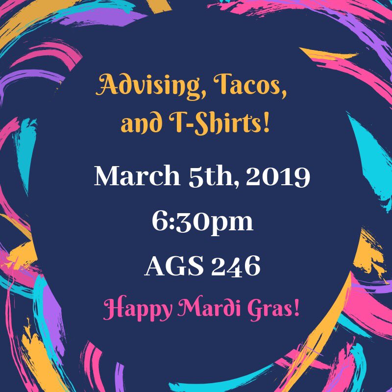 act_wt's tweet image. We have a lively &amp;amp; fun meeting planned tomorrow! Advising, Tacos, and T-shirts! 
 
IMPORTANT INFORMATION: T-Shirts have arrived. They are $15.00 each, and you can pick them up starting tomorrow!