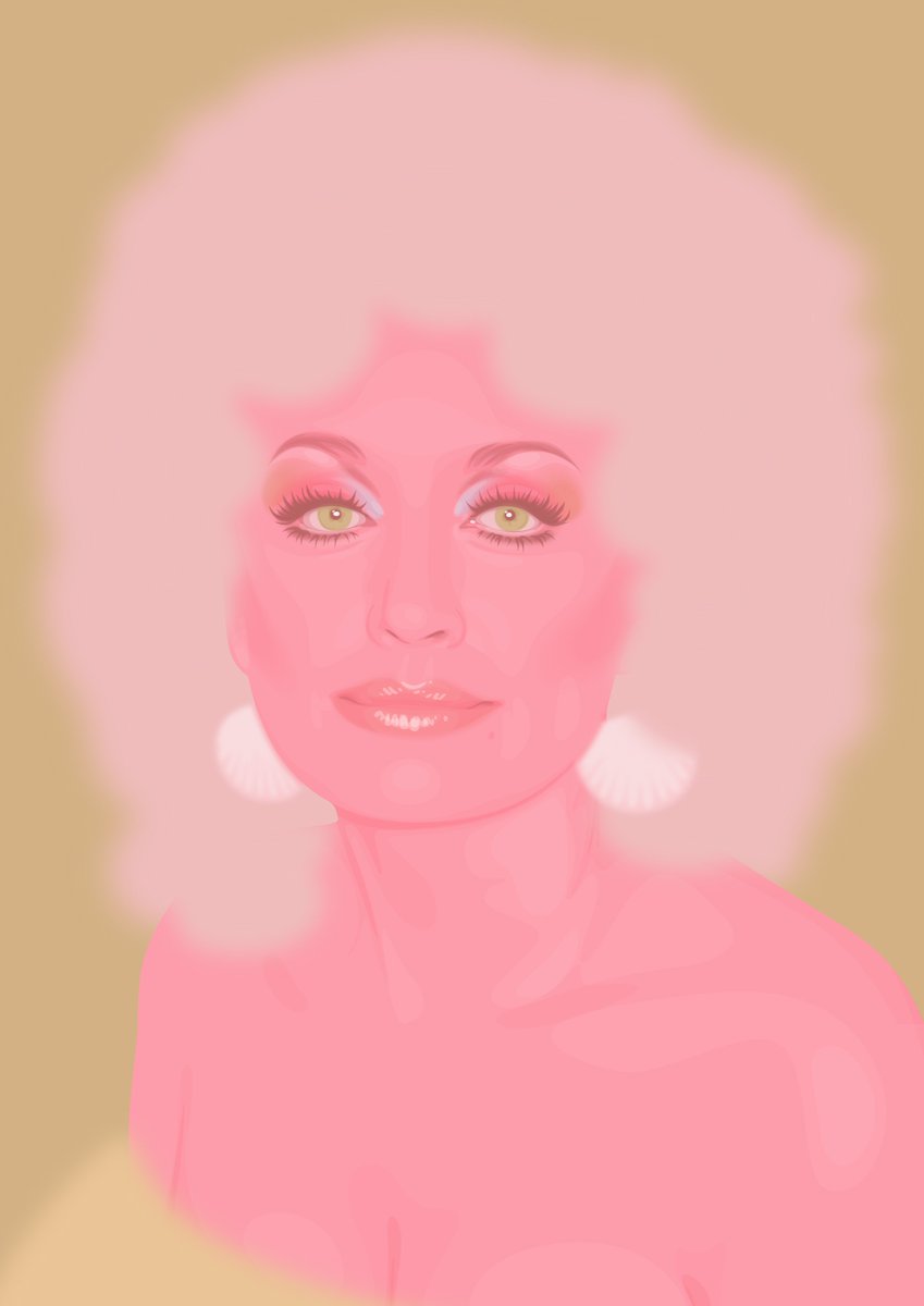 electrasinclair's tweet image. also this cute portrait of @DollyParton I did for a little commission