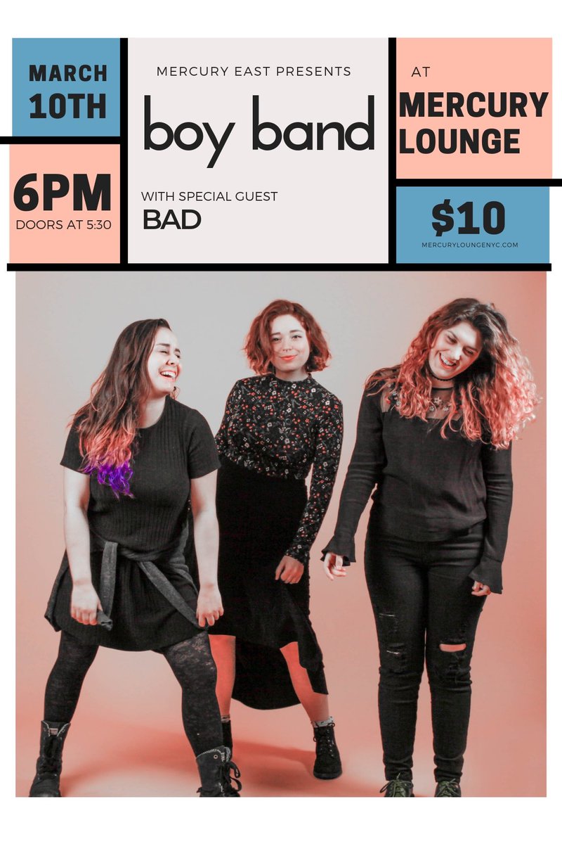 heyitsboyband's tweet photo. We better see you this Sunday at @MercuryLoungeNY 🎸🎟 click for tix: https://t.co/ttJRbkRw2W https://t.co/Vy4VTHPG8e