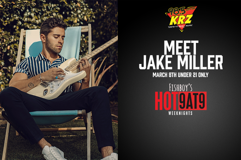 985wkrz's tweet photo. This Friday hang with @jakemiller and me! #PreParadeParty #Hot9 
Details here! https://t.co/og9VvjJkIW

@FISHBOYKRZ https://t.co/u1638E7Fnx
