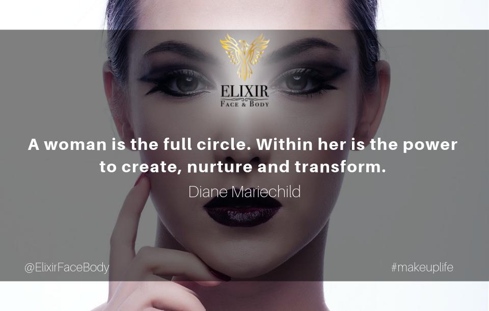 A woman is the full circle. Within her is the power to create, nurture and transform. -Diane Mariechild #makeuplife #qotd #girlpower #woman