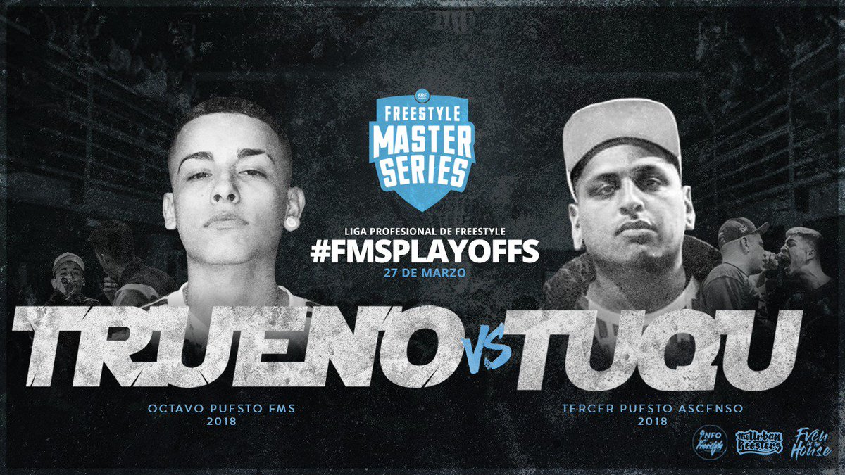 facugraphics's tweet image. ¡YA TENEMOS PLAYOFF! 

Luego del reciente retiro de la liga de Dani y Wos, supimos que Trueno (8avo puesto) y Tuqu (3er puesto del ascenso) disputarán una reñida batalla por un puesto en la segunda temporada de @fms_argentina.

Se llevará a cabo el 27 de Marzo en Lomas de Zamora.