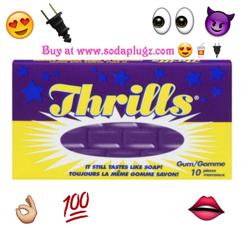 SodaPlugz's tweet photo. THRILLS GUM 🔌😍🔥 10 PACK 😝💯
GET YOURS HERE 🛒✔ WORLDWIDE SHIPPING ✈🌍🔌
https://t.co/9O5wNjym6e
#thrills #soap #flavoured #gum #10pack #exoticsoda #sodaplugz #soda #plugz #exotic #exoticcereal #exoticsnacks #exoticrarewoods #exoticmerch #worldwideshipping #followforfollow https://t.co/EynJhsooyP