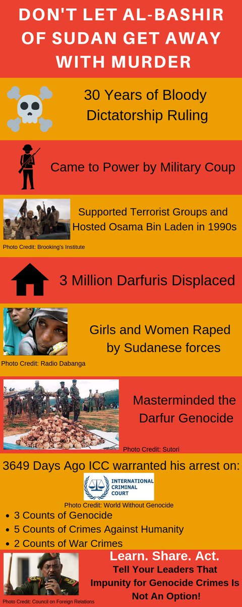 DWAG6's tweet photo. Tell @SecPompeo not to normalize relations with Sudan.
Normalizing with Génocidaires is just as problematic as normalization of #genocide. #BashirWatch
#SudanUprising #SudanProtests https://t.co/o7PFDbLPVn