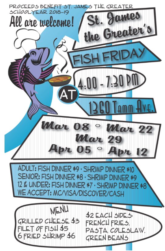 <a href="/StJGreater/">St James The Greater</a> #fishfry #Lent2019