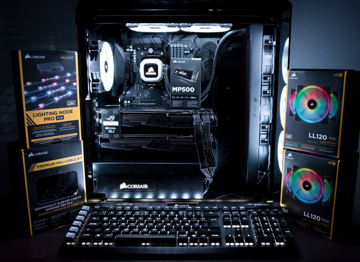CORSAIR's tweet photo. Nothing like getting a few upgrades to add to your build. 

What's the most recent setup upgrade you've made? https://t.co/d2zmNkzRbo