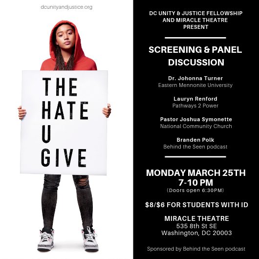dreamsofjas's tweet photo. Join me and my friends @dcunityjustice for a screening of @TheHateUGive. I’ll be moderating a panel following the event 🔥🔥🔥Get your tix now https://t.co/hFSkLkyyLp https://t.co/RY0B9byy7q