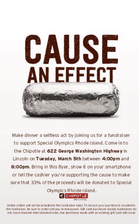 Get Chipotle and support a great cause at the same time!