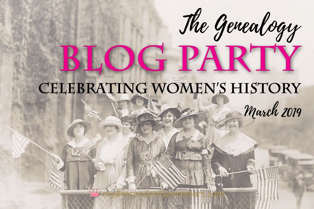 eliz_oneal's tweet photo. March is Women's History Month and the #Genealogy Blog Party is joining the celebration! Remember the ladies: add your posts to the linkup by midnight PT on 4 April 2019. https://t.co/dzqOiZBDdg #WomensHistoryMonth #familyhistory #GenealogyBlogParty 👩 👵 https://t.co/ALVnqfSi3X