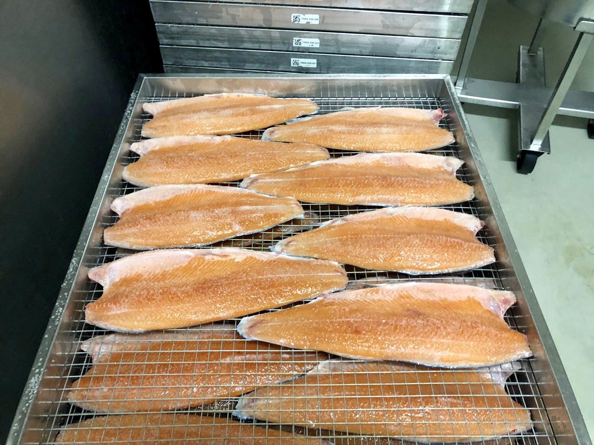 RockNCook's tweet photo. The first salmon smokery ‘DYHRBERG’ of Balsthal, Switzerland. All hand crafted, slow smoked, Alaskan salmon at its best! 🎣 https://t.co/Ika6123TIn