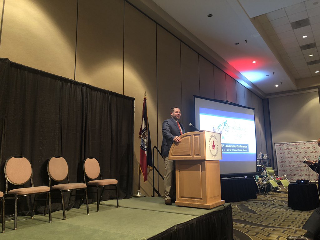 MoAESP's tweet photo. Congratulations to  Dr. Lance McClard Selected as the 2019 NAESP National Distinguished Principal representing Missouri!  #MAESP19 #WeLeadMO https://t.co/au8XLtB4td