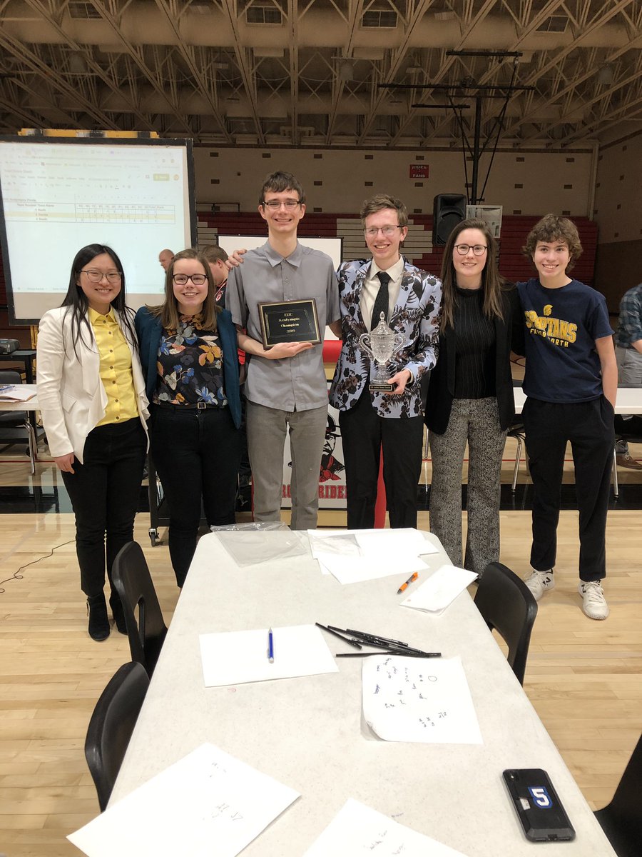 NHKnowledgeBowl's tweet photo. North takes home the 2019 EDC Academic Olympics championship!! 🏆🥇🎉 https://t.co/ue1Ac9Ray6
