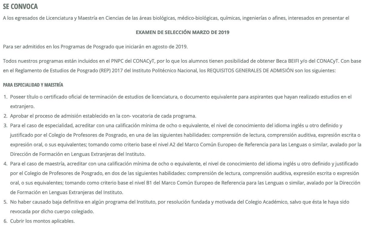 Inmuno_ENCB's tweet photo. Lo esencial de la convocatoria: https://t.co/OFaLNldZ9U