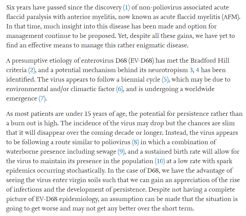 Enterovirus D68 and Acute Flaccid Myelitis:

Do We Need a Measles Mentality?

sciencedirect.com/science/articl… #AFM #enterovirus #EVD68