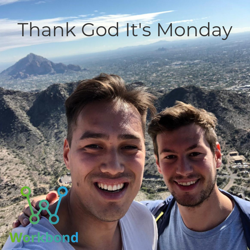 WorkBond's tweet photo. Who is your hiking buddy?

There is no reason Monday can't be the best day of the week! With Workbond your career can always be this exciting and fun.

Message us and try it out with your company today!

#employeeexperience #happiness #engagement #HRTech https://t.co/s7NwfvuJIH