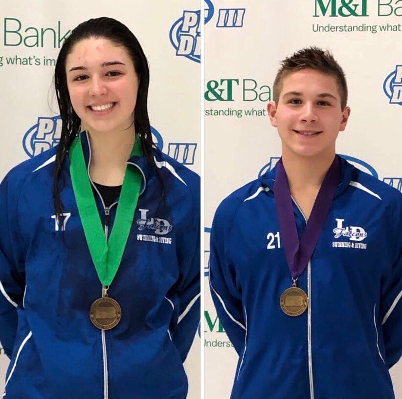 RobSchultz19's tweet photo. Congratulations to Lower Dauphin Swim Team State Qualifiers Grace Craig and Elijah Durantine. Best of Luck at States! Falcon Pride! https://t.co/mXHi2vtqdx