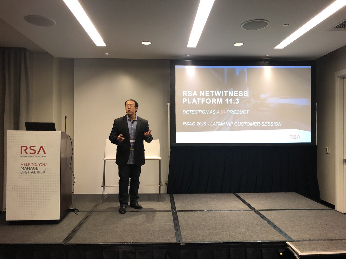 MarcosNehme's tweet photo. Excited &amp; honored to share stage with @RSAsecurity SE LATAM TEAM how we can help our #LatinAmerica customers &amp; partners implement Integrated Risk Management strategy through Digital &amp; Security transformations @RSAsecurity @DellTech @DellEMCLatam #RSAC @alejng @nakkwak https://t.co/2ZUmbBUCf7