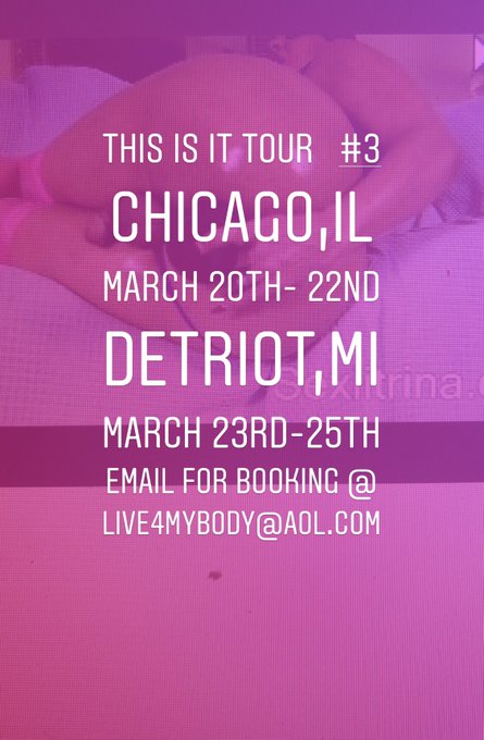 This is the 3rd of my 5 part THIS IS IT TOUR .... #Chicago #Detriot your up next ... If you LUSTED ,JACKED