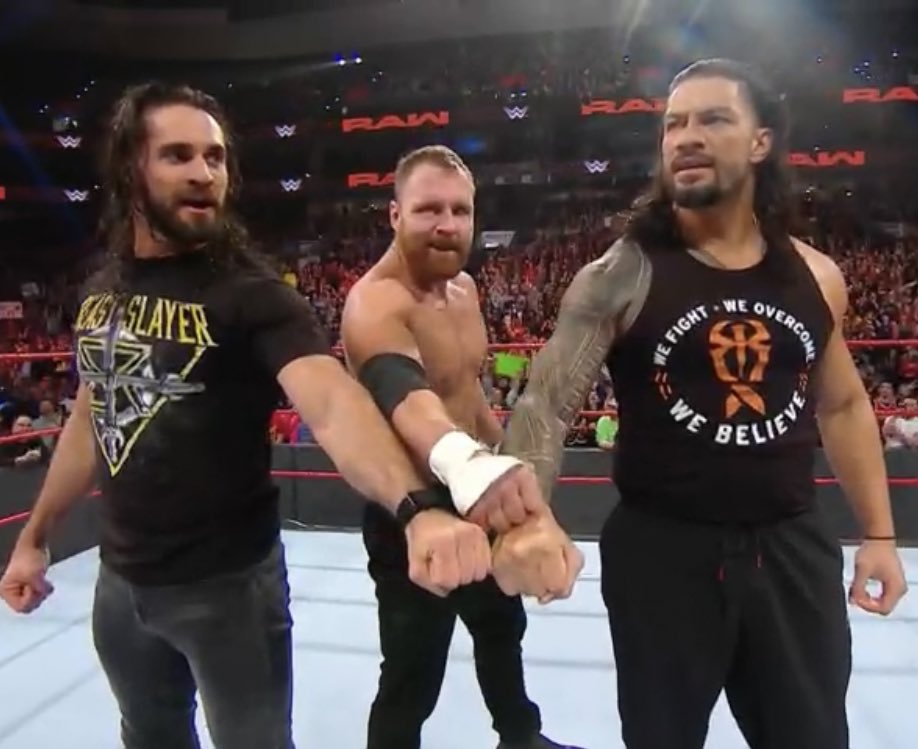 WWEIndia's tweet image. ONE LAST TIME...
THE SHIELD IS BACK! 🤜👊🤛

@WWERollins @TheDeanAmbrose @WWERomanReigns #RAW #TheShield