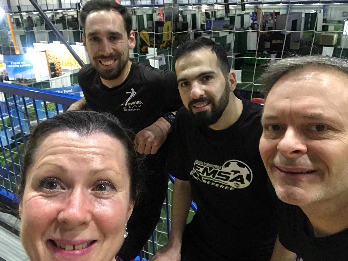 SoccerLady1's tweet photo. Week#2 in the books #meandthreeamigos Great job tonight 👍🏋️‍♂️⚽️👍 Thurs is cancelled due to farm show @ BMO. See YOU next Monday @ 8pm and Thurs @ 7pm. Cheers to the #bestrefsever #EMSA @emsareferee @mcc_ref https://t.co/iEJAIxVsyM