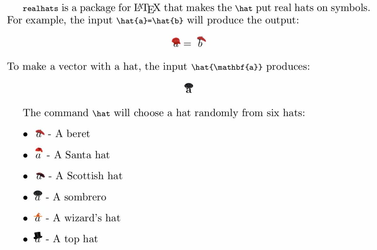 <a href="/daniel_egan/">Dan Egan</a> <a href="/nikir1/">Nicole Boyson</a> And then for full Dr. Seuss effect, please write up results using this LaTeX package ctan.org/pkg/realhats