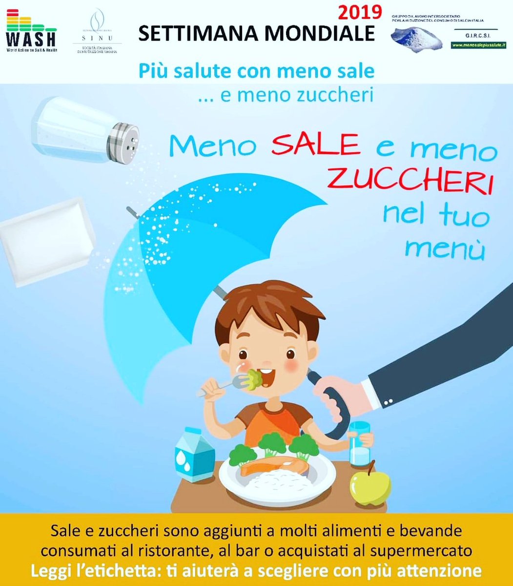 AriannaMicozzi's tweet photo. Settimana Mondiale per la Riduzione del Consumo di SALE.

#Healthfood #salt #shugar https://t.co/kcD9UQWS1H