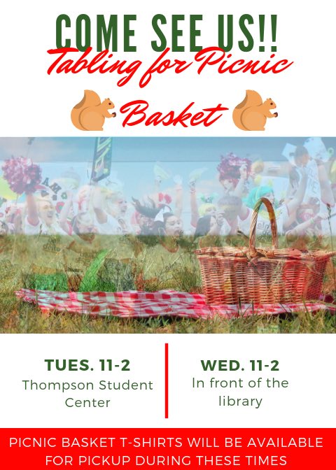 AlphaGam_TSU's tweet photo. ✩ ✩starting TOMORROW we will have a table set up promoting our annual PHILANTHROPY EVENT along with selling raffle tickets ✩ ✩

IMPORTANT: if you bought a picnic basket t-shirt you will be able to pick it up during that time!!!! https://t.co/JIz84hY00C