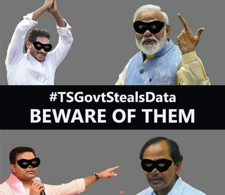 BujjiSiri6's tweet image. “The TRS government has stolen our data and they have given this data to Jagan Mohan Reddy and the party. Our booth-level members are receiving calls from the party, asking them to move to the YSRCP, and that they will be treated well,”
@ncbn @YSRCParty @KTRTRS #JAGAN420