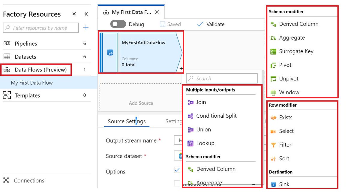 MidWeekSQLBlues's tweet image. Just received my #Azure #DataFactory #DataFlow in Preview from #Microsoft and it looks more mature now with all of the transformations. It feels more like #SSIS now and no more need for all of those stored procedures in Copy Data activity .
Get yours at: aka.ms/dataflowpreview