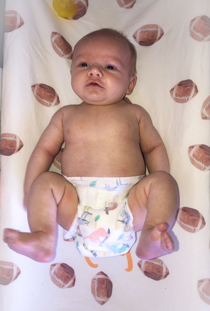 ElswickLynsey's tweet photo. Baby Dax 💚’s his new @HelloBello sloth diapers &amp; mom loves that we finally found a diaper that he can’t 💩 out of🙃 Our new favorite for sure!! #hellobello #goodbyebadstuff @IMKristenBell @daxshepard https://t.co/YZfKbdqoo7