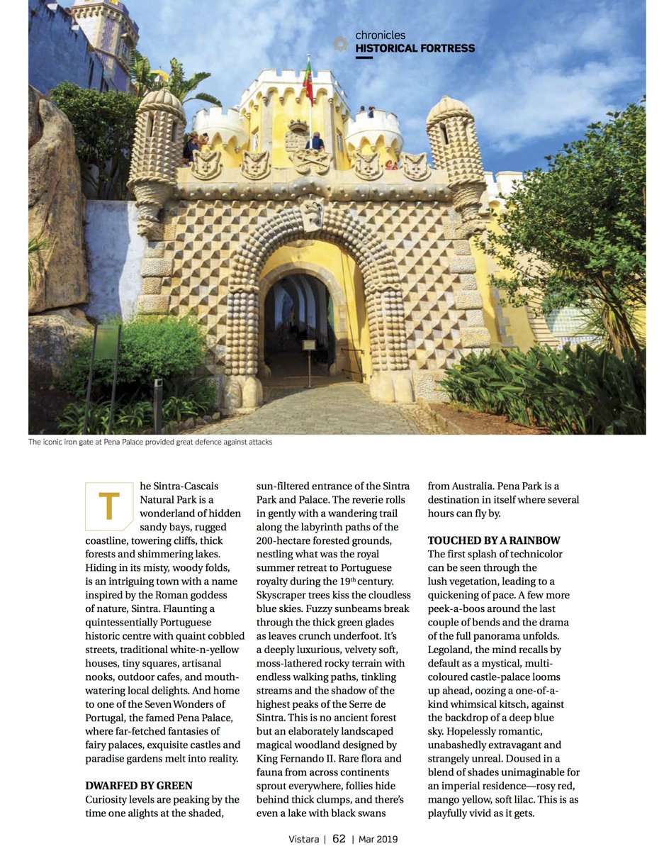 100cobbledroads's tweet photo. #PublishedElsewhere #BeyondTheBlog #TravelWriter
Wildly vibrant. Fearlessly flamboyant. Pena Palace, Sintra is the most colorful UNESCO World Heritage Site and a magical wonderland to explore close to Lisbon, Portugal. Read my article on Pena Palace, published in #AirVistara, https://t.co/0KGH3t1RwU