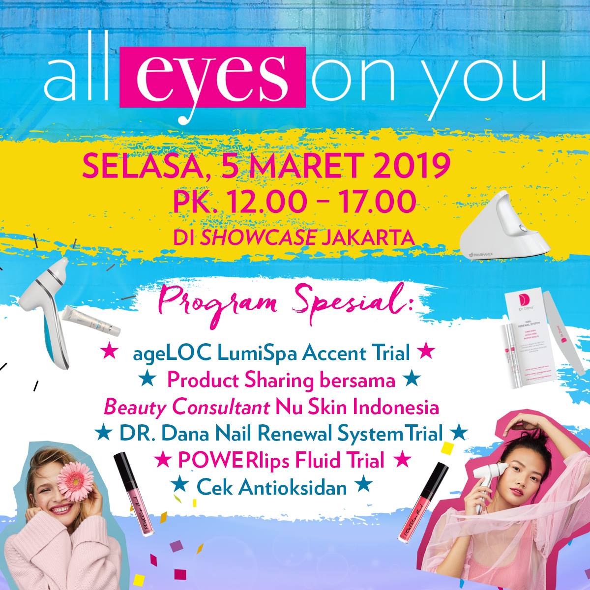 Nu_Skin_ID's tweet image. Hari ini di rumah aja? Daripada diem-diem doang di rumah, mampir yuk ke Showcase Jakarta Nu Skin Indonesia untuk cobain beauty device terbaru kita, ageLOC LumiSpa Accent. Selain itu kamu masih coba-coba produk Nu Skin lainnya juga! 

#LumiSpaAccent #IdealEyes #AllEyesOnYou