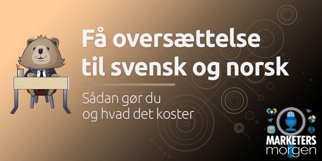 mikaelrieck's tweet image. Hvad koster det at #oversætte fra dansk til svensk og norsk? 💰

Og giver det mening at oversætte? Det taler @anderssaugstrup og jeg om i dagens podcast: marketers.dk/blog/mm109/ 🎧

#priser #oversættere #bedremåde 🚀