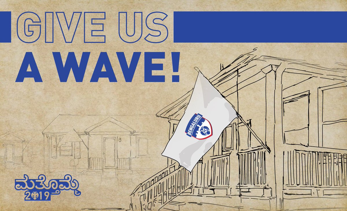bengalurufc's tweet photo. From among the billion reasons a flag is raised, itโs during battle that the feel of the flutter is strongest. For all the times youโve asked us to give you a wave, weโre asking you for one now. #GiveUsAWave https://t.co/53jf54f6kh