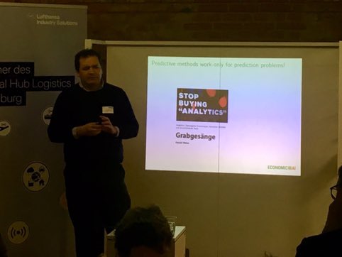„Stop buying analytics“ - Erfrischender #ML Science Vortrag von Prof. Martin Spindler der Uni Hamburg, ohne ein einziges Mal AI oder KI zu sagen <a href="/Bitkom_SC/">Bitkom_SupplyChain</a> #anfangmachen